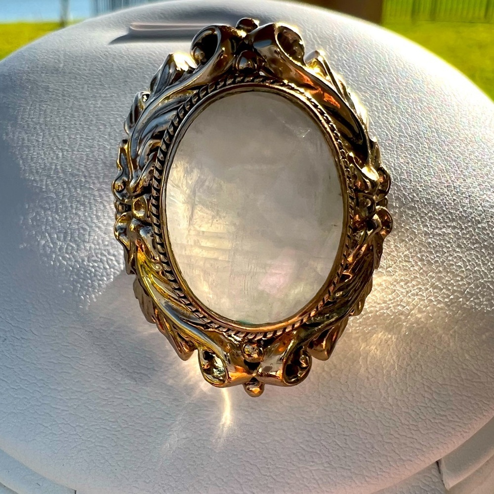Nicky Butler faceted moonstone cocktail ring.